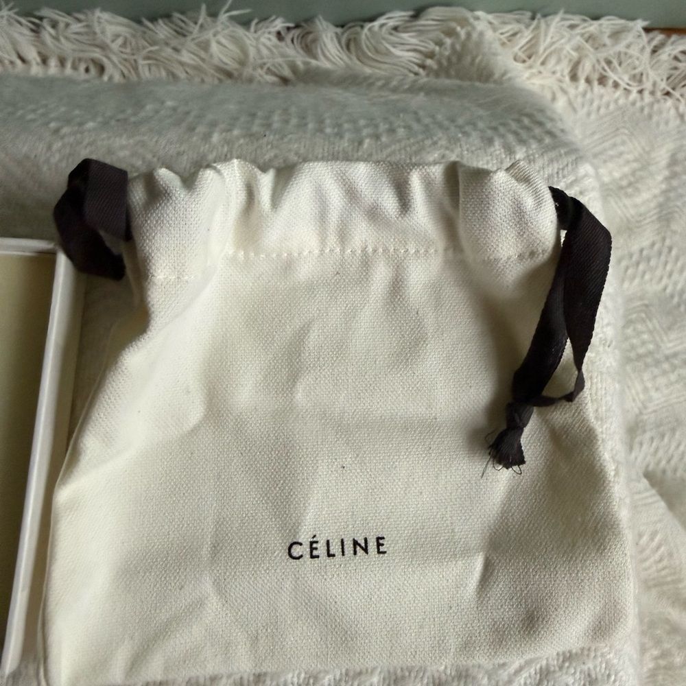Old Celine Solo Coin and Card Purse, Black/Beige Colorblock, w/ Box and Dustbag - Picture 9 of 14